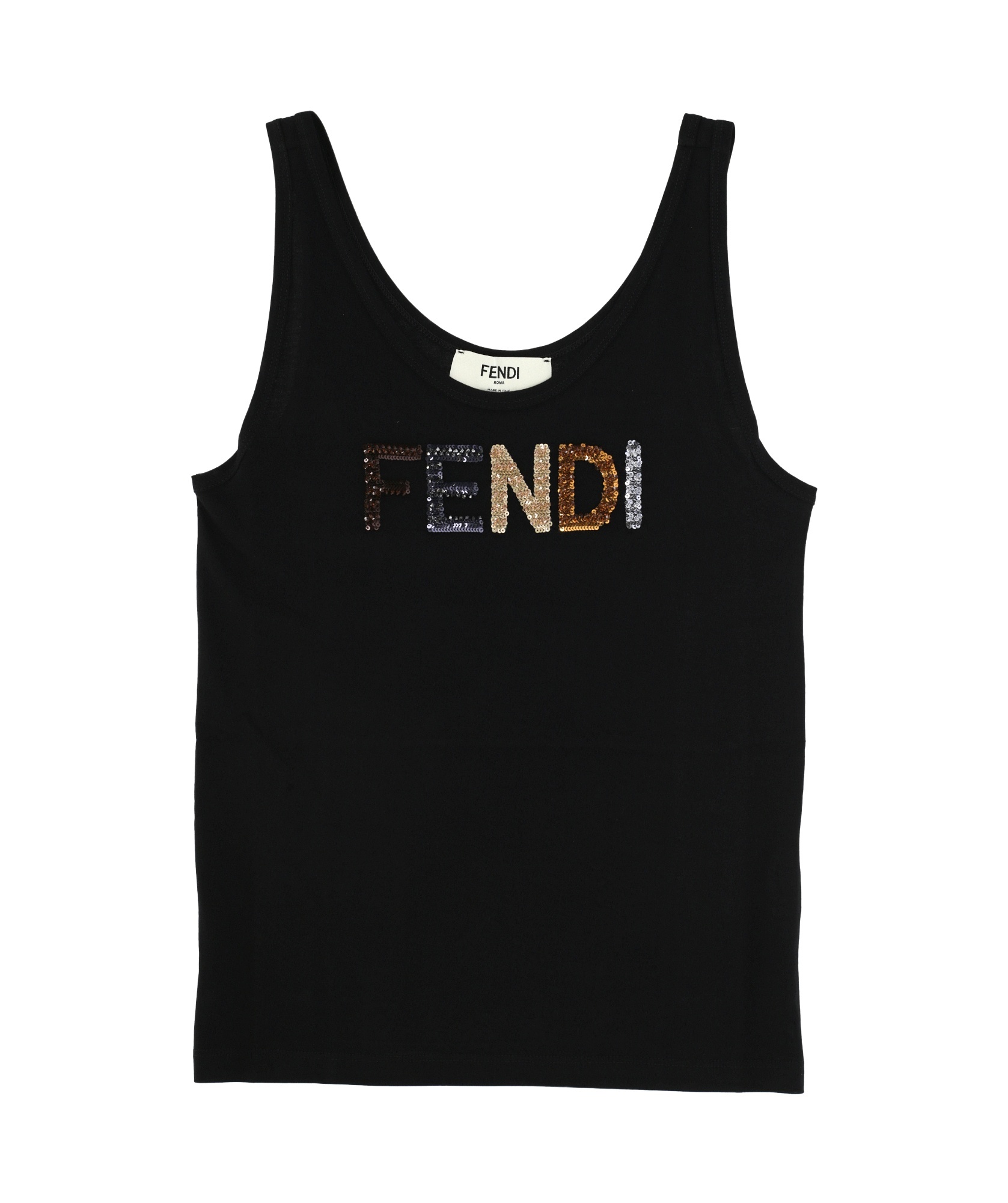 Fendi Logoed Top In Black