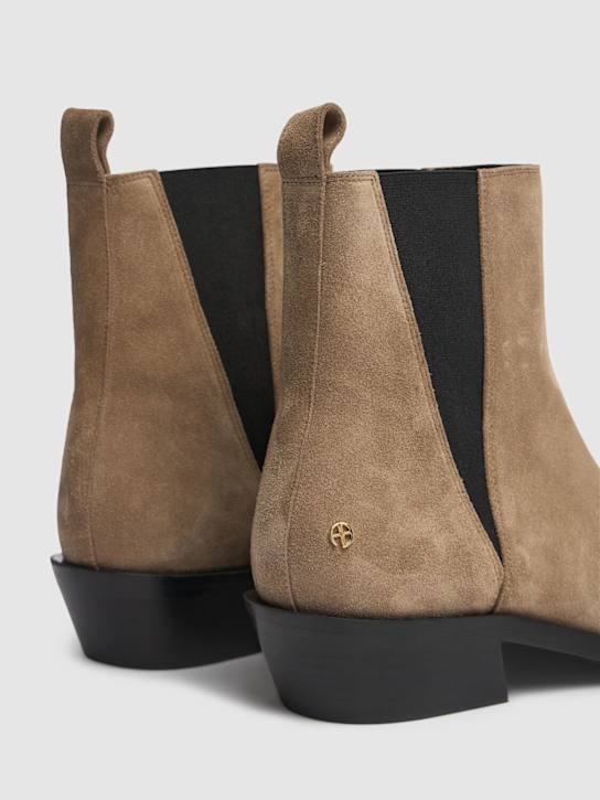 ANINE BING SQUARE TOE ANKLE BOOTS