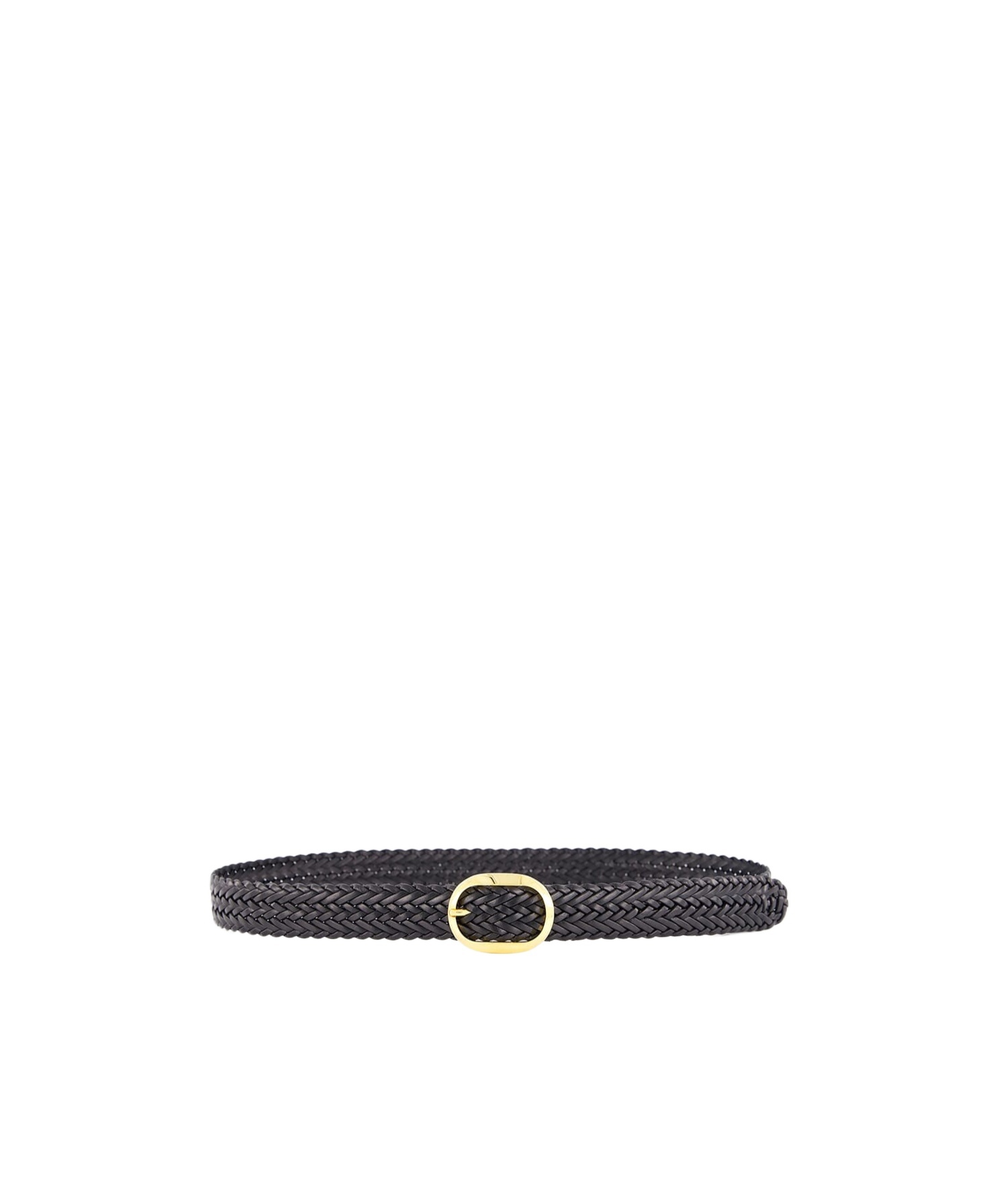 Tom Ford Braided Buckle Belt In Black