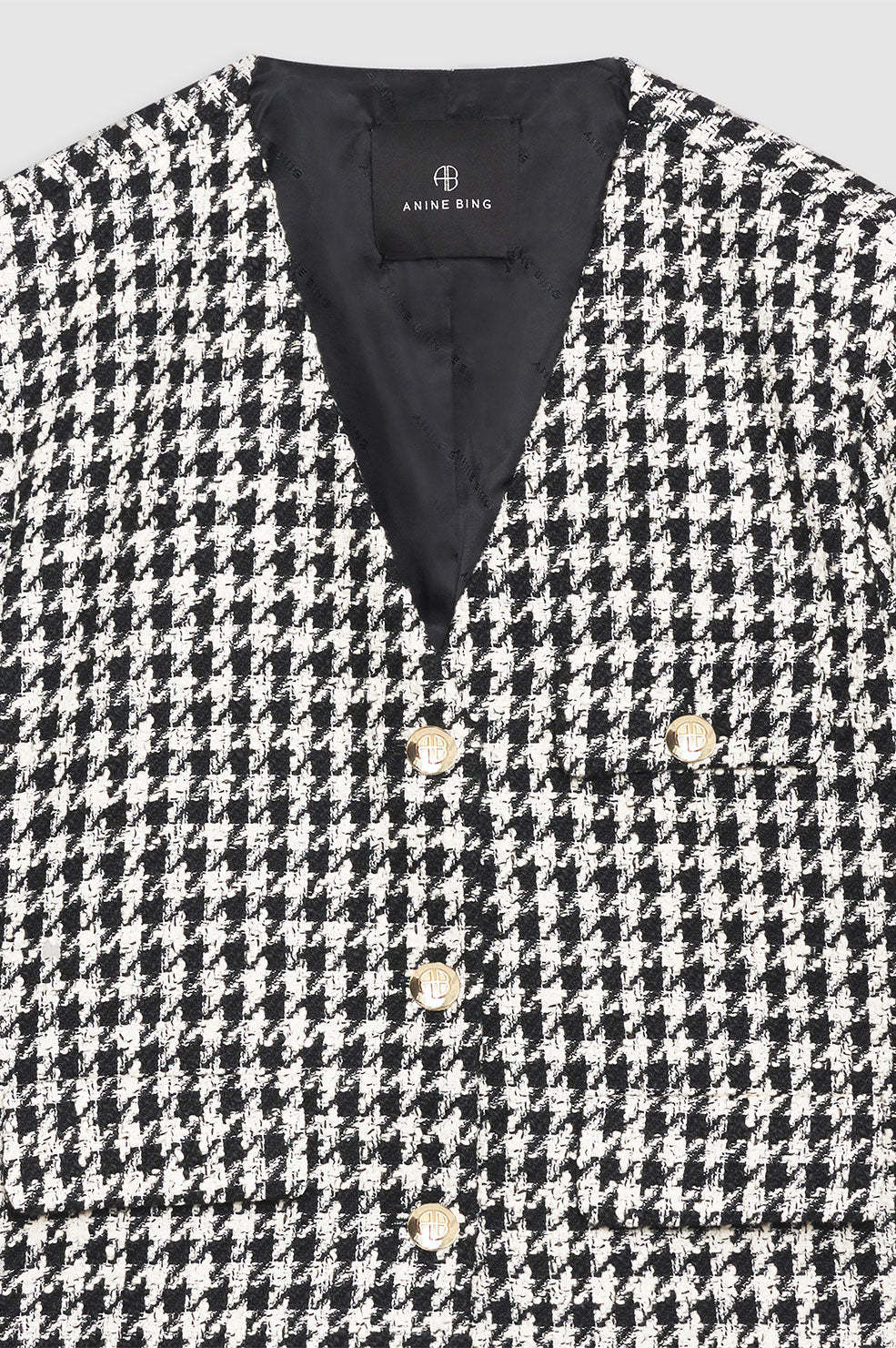 ANINE BING LONG-SLEEVED WOOL CASUAL JACKET