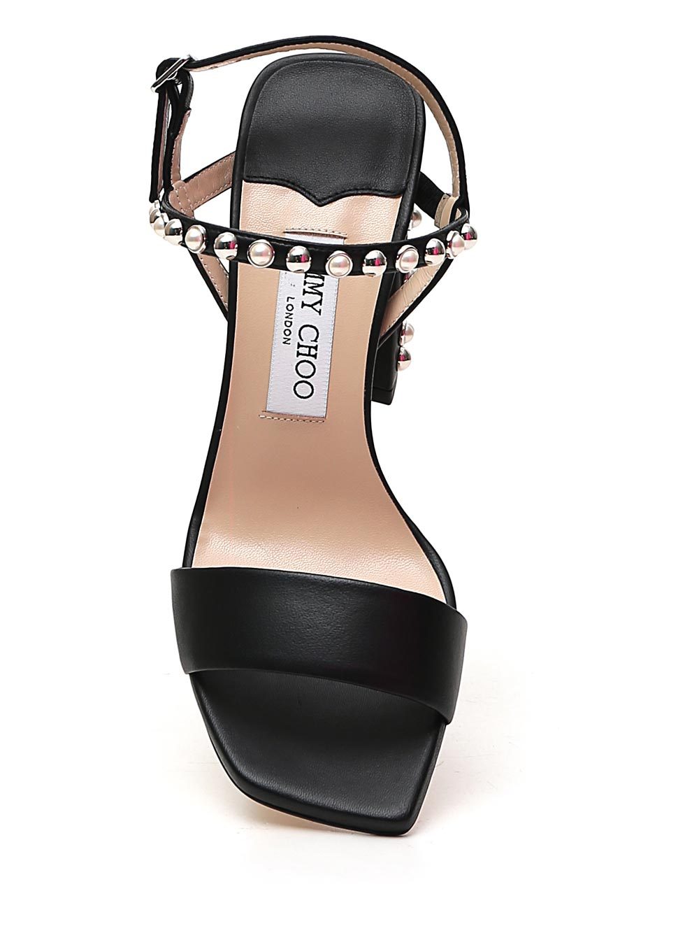 JIMMY CHOO AADRA85 SANDALS WITH SQUARE HEAD AND HIGH HEELS