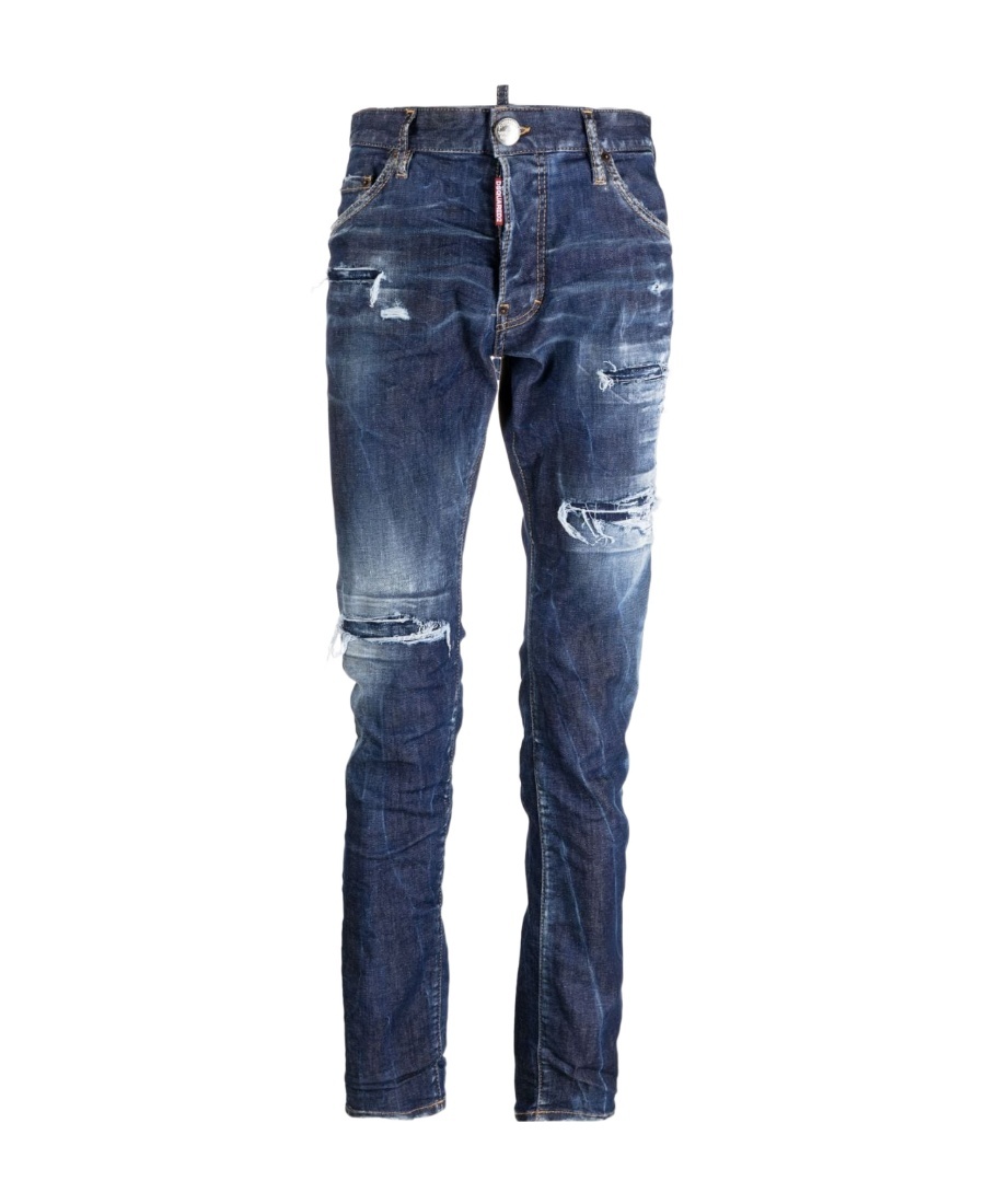 Dsquared2 Distressed-finish Denim Jeans In Blue