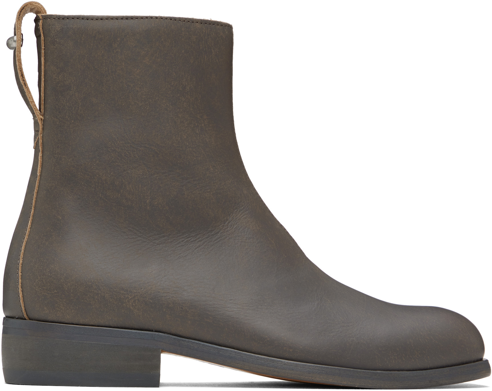 Our Legacy Gray Michaelis Boots In Black