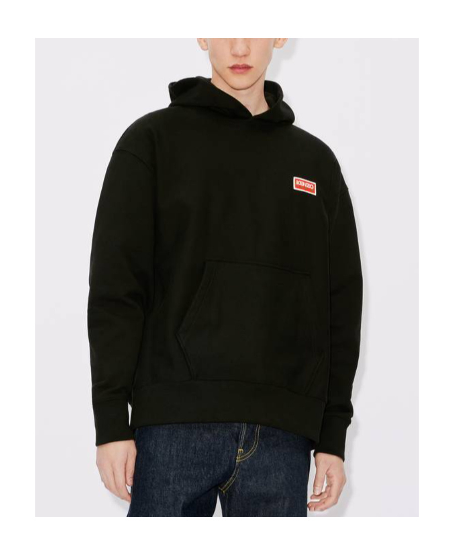 Kenzo Logo-print Cotton Hoodie In Black