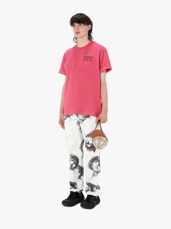 Jw Anderson Rembrandt Graphic-print Trousers In White