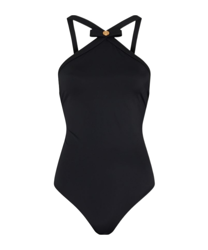 Versace Lycra Vita One-piece Swimsuit In Black
