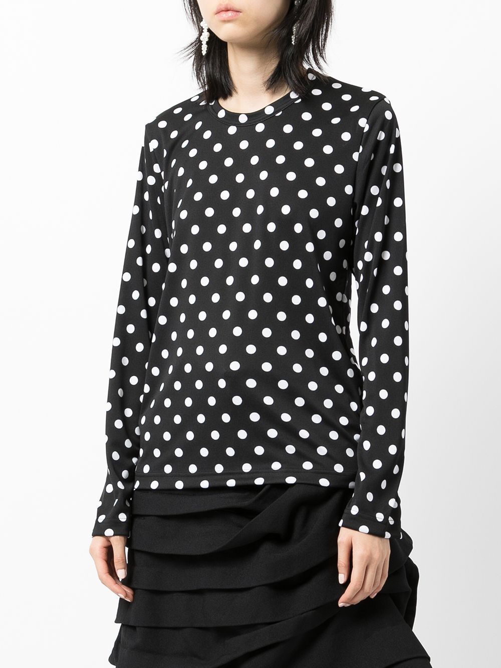 COMME DES GARÇONS POLKA DOT LONG-SLEEVE TOP 