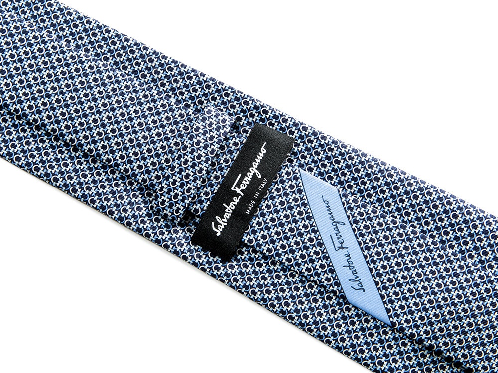 Ferragamo Monogram Print Tie In Multicolor