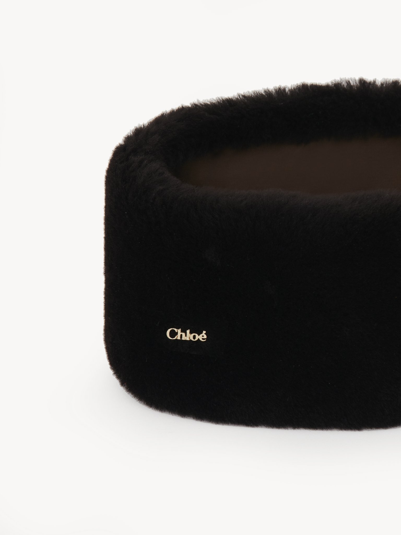 Chloé Wool Logo Headband In Black