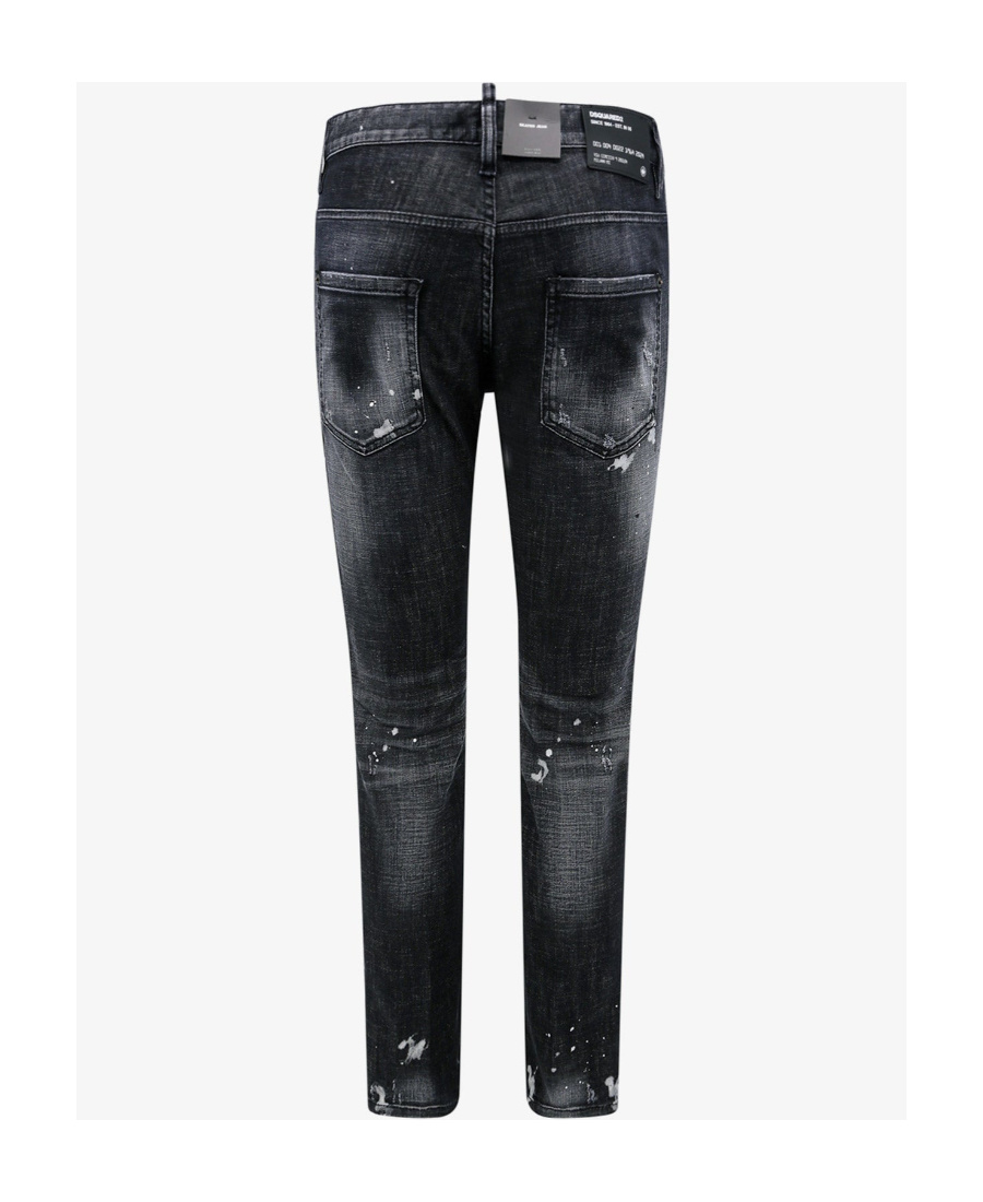 Dsquared2 Pioner Wash Skater Jeans In Black