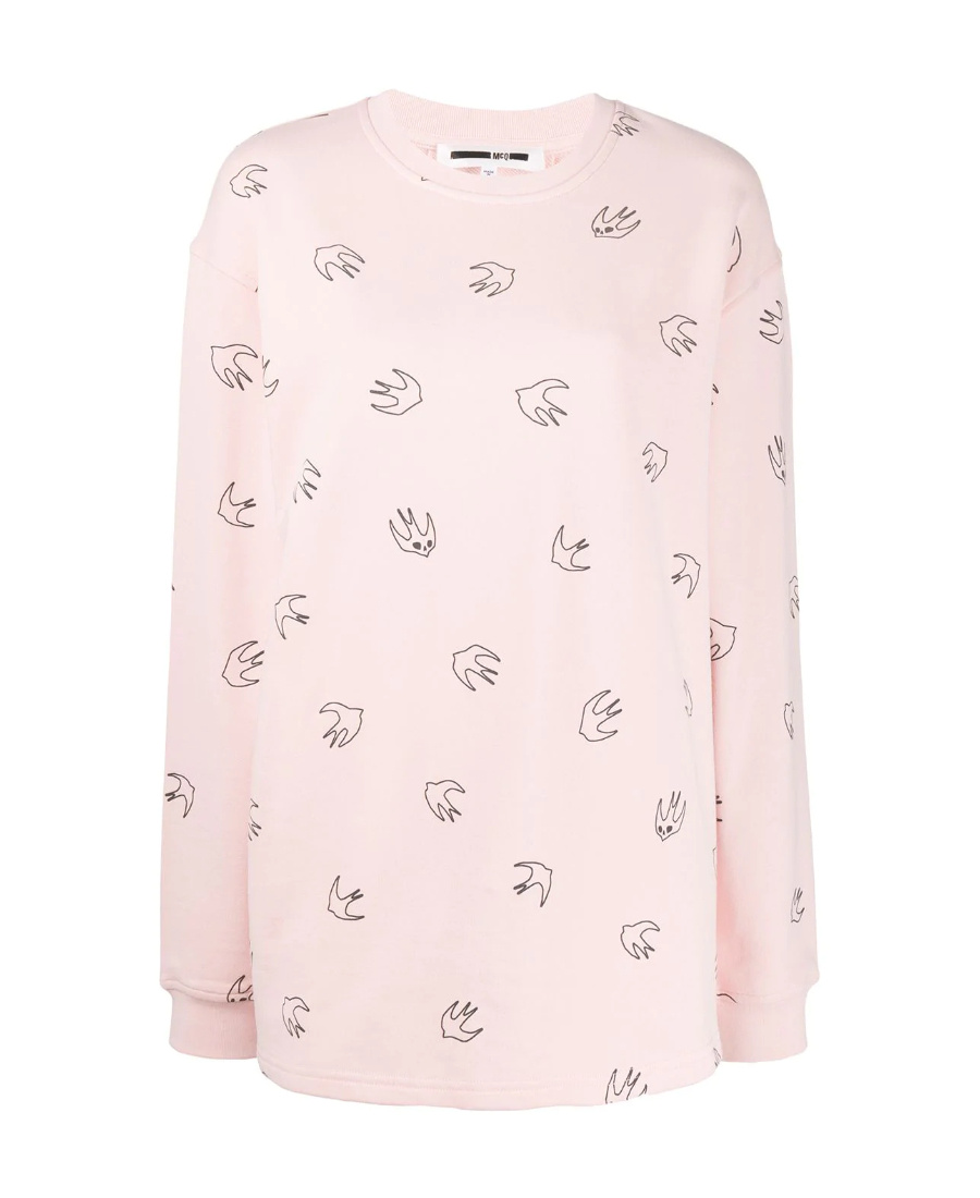 Mcq By Alexander Mcqueen Bird Print Sweater In Multi