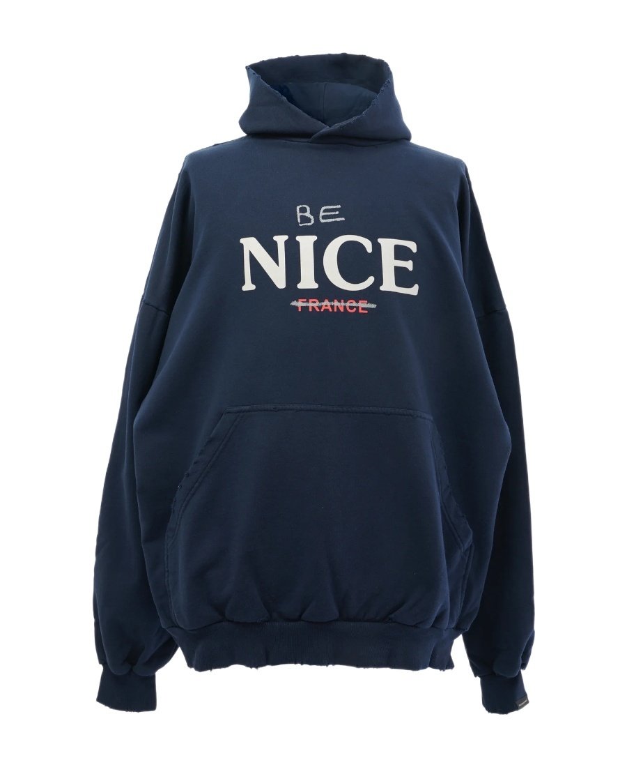 BALENCIAGA HOODED LONG-SLEEVED SWEATER 