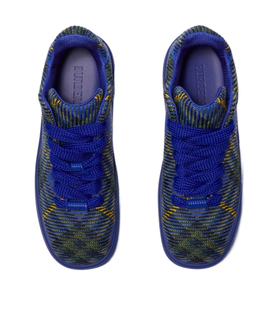 Burberry Sneakers Box With Check Processing In Blue