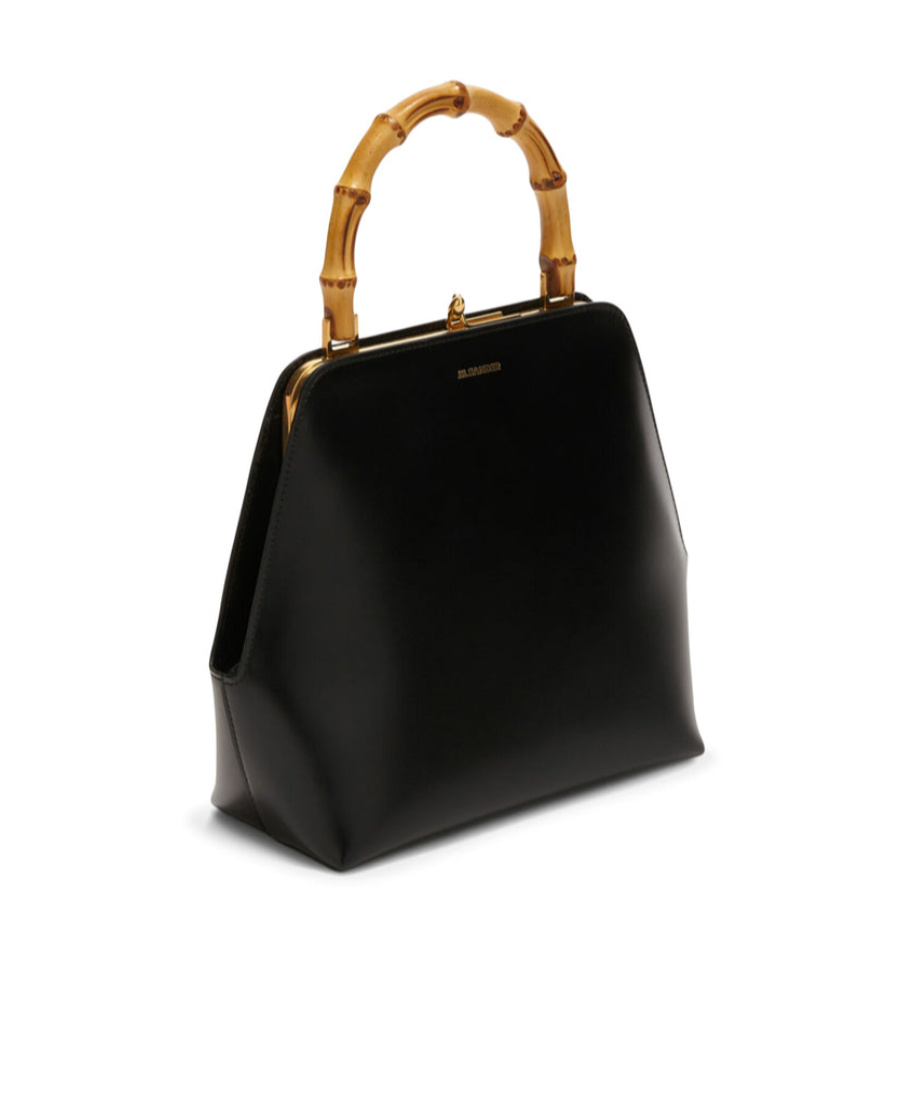 Jil Sander Goji Square-shaped Top Handle Bag In Black