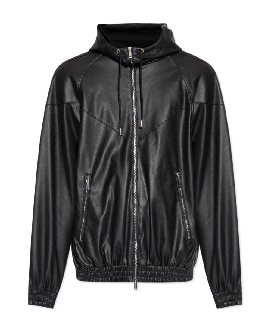 Dsquared2 Hybrid Swag Logo-embellished Panelled Jacket In Black