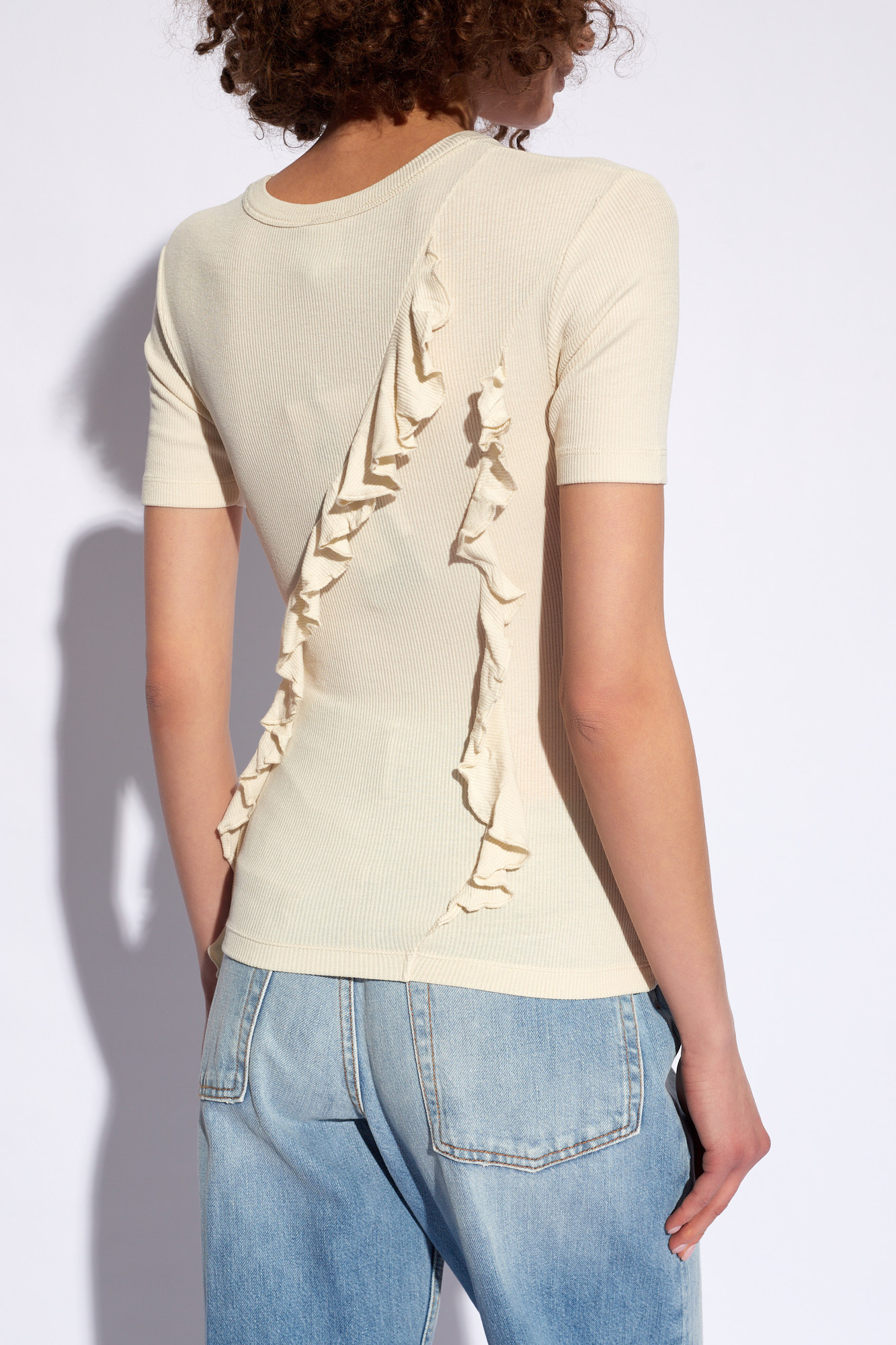 Acne Studios Rib T-shirt In Nude