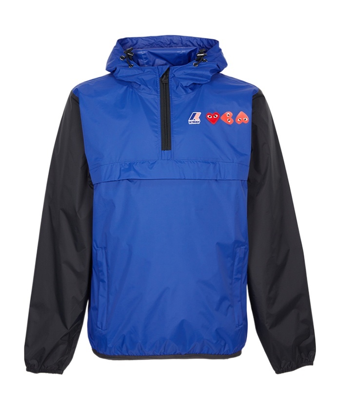 Comme Des Garçons Play X K-way Colour-block Hooded Anorak In Multi