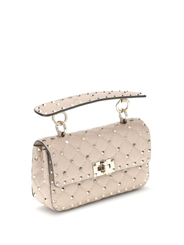 Valentino Rivet Handbag In Brown