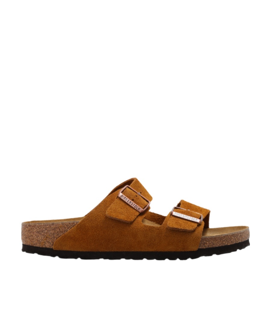 Birkenstock Open Toe Round Head Slippers In Brown