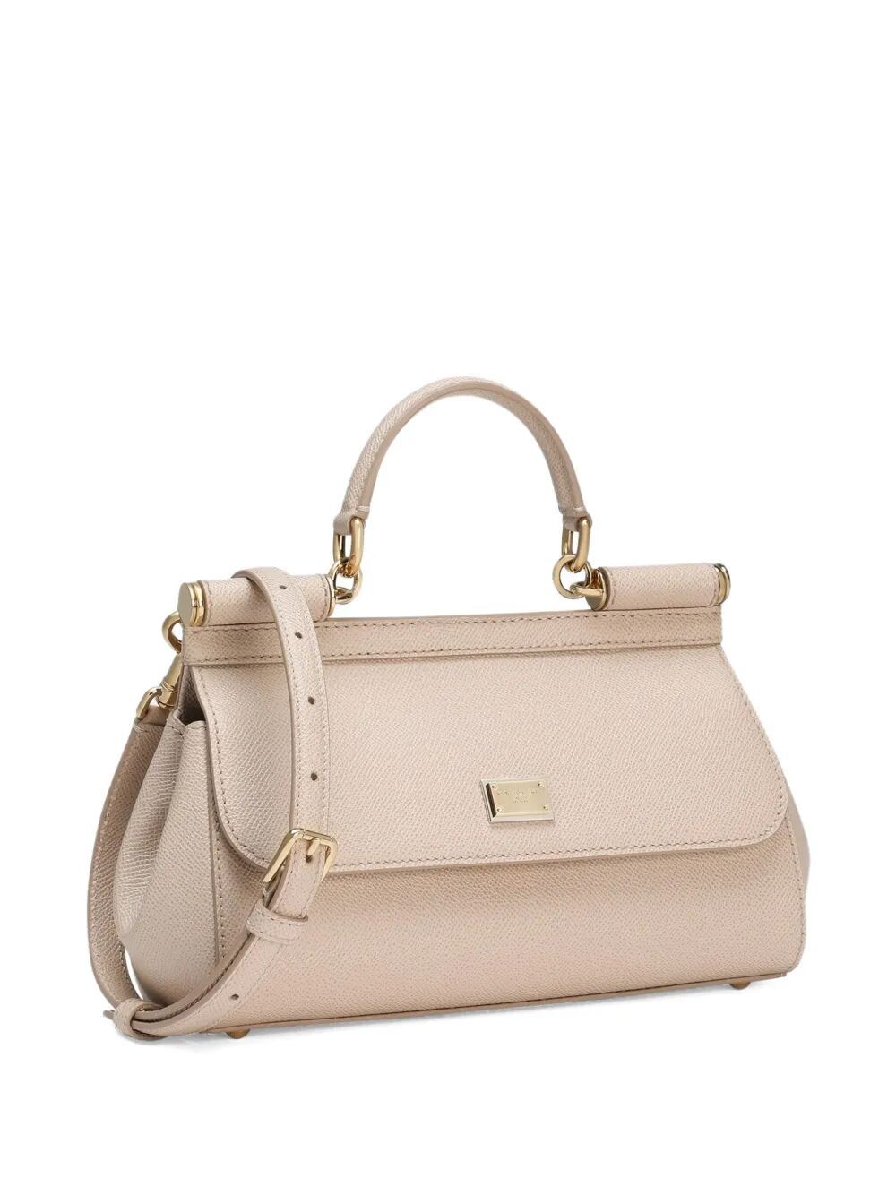 Dolce & Gabbana Small Sicily Dauphine Leather Bag