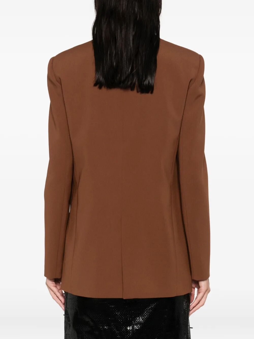 Patrizia Pepe Two-button Notched-lapel Blazer In Brown