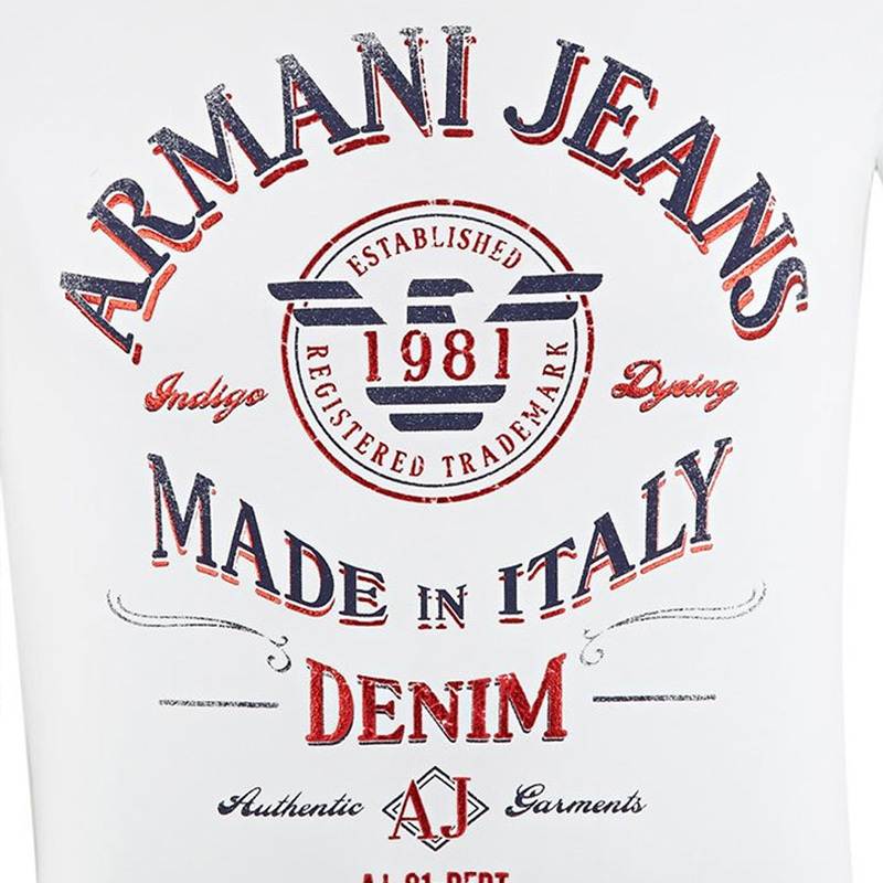 ARMANI JEANS LOGO PRINTED PATTERN T-SHIRT