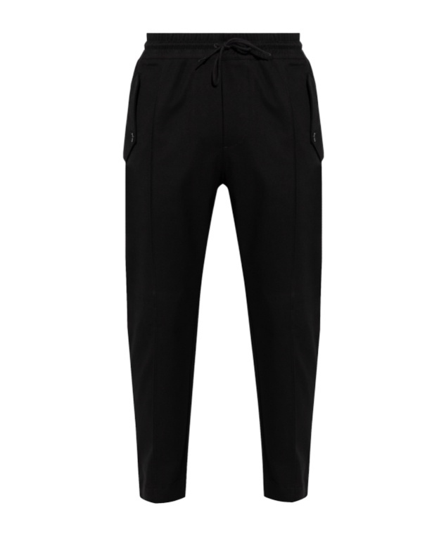 Moschino Pleated Straight-leg Trousers In Black