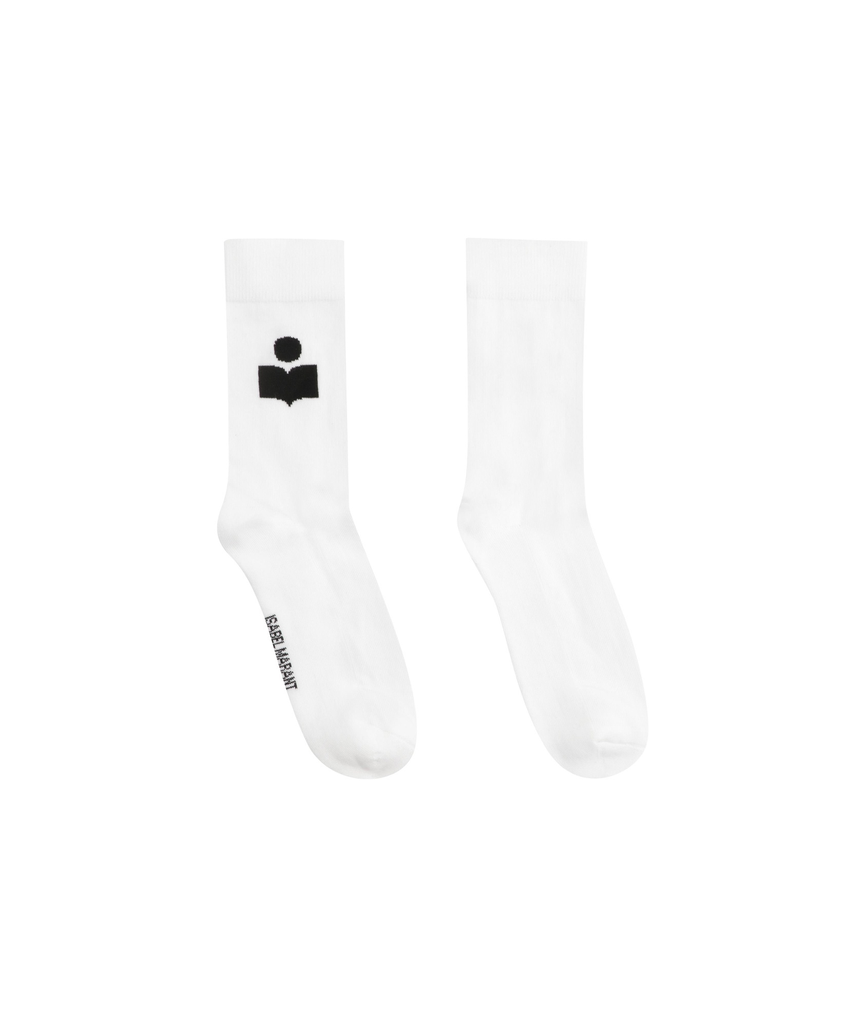 Isabel Marant Logo Socks In White