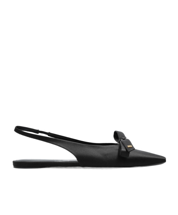 Balenciaga Slingback Flats In Black