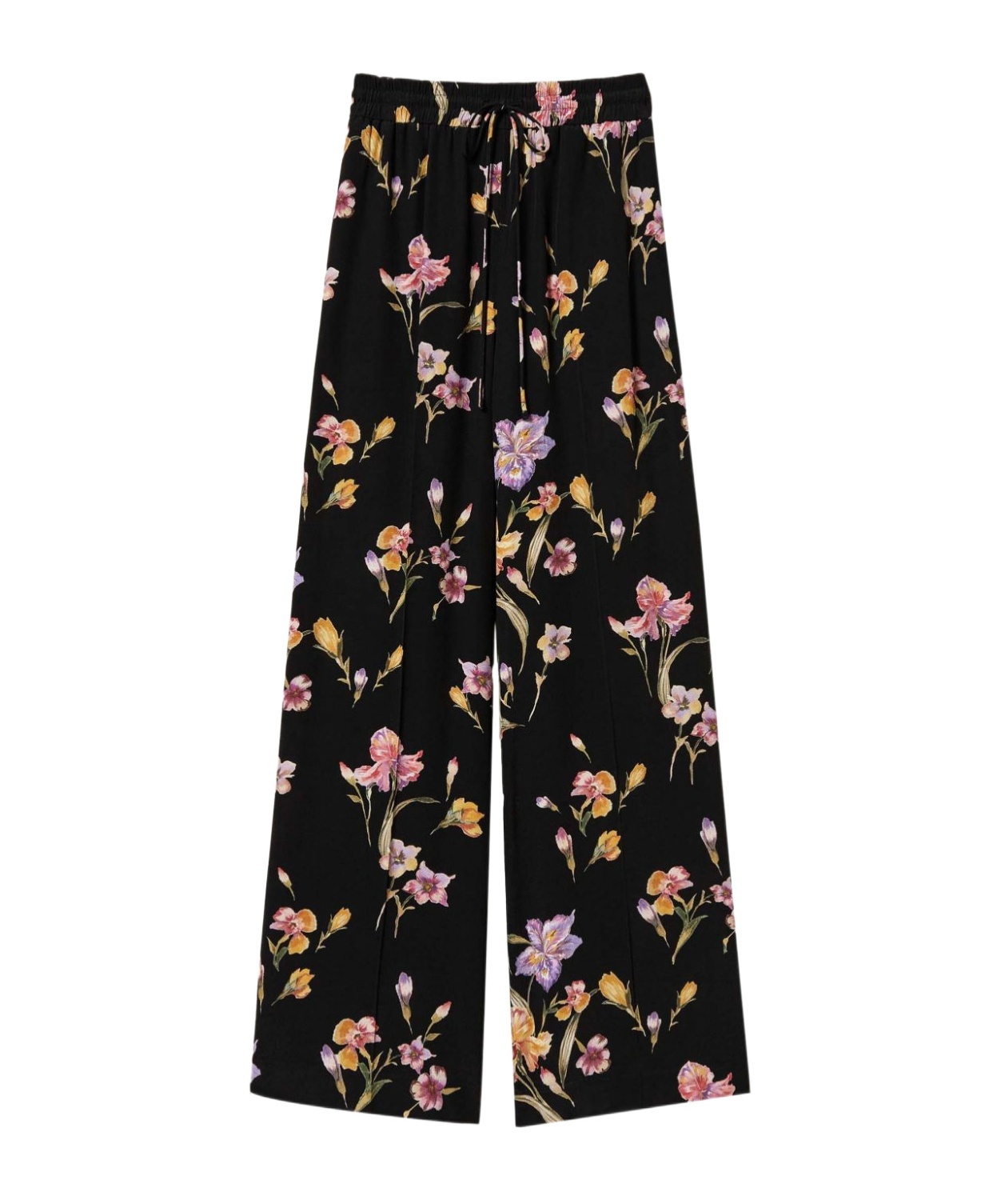 Twinset Twin-set Relaxed Fit Black Trousers In Black