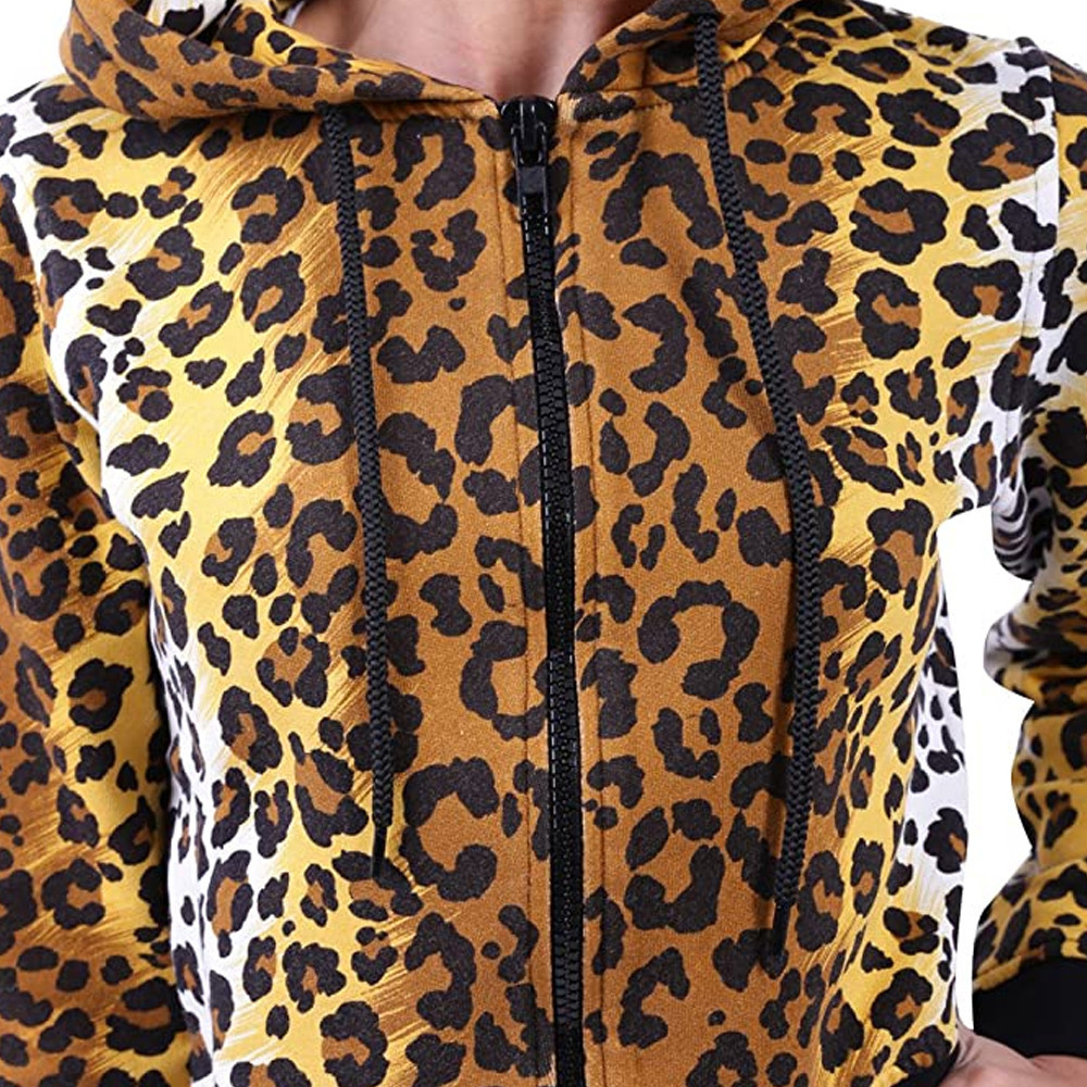 Moschino Leopard Print Casual Jacket In Black