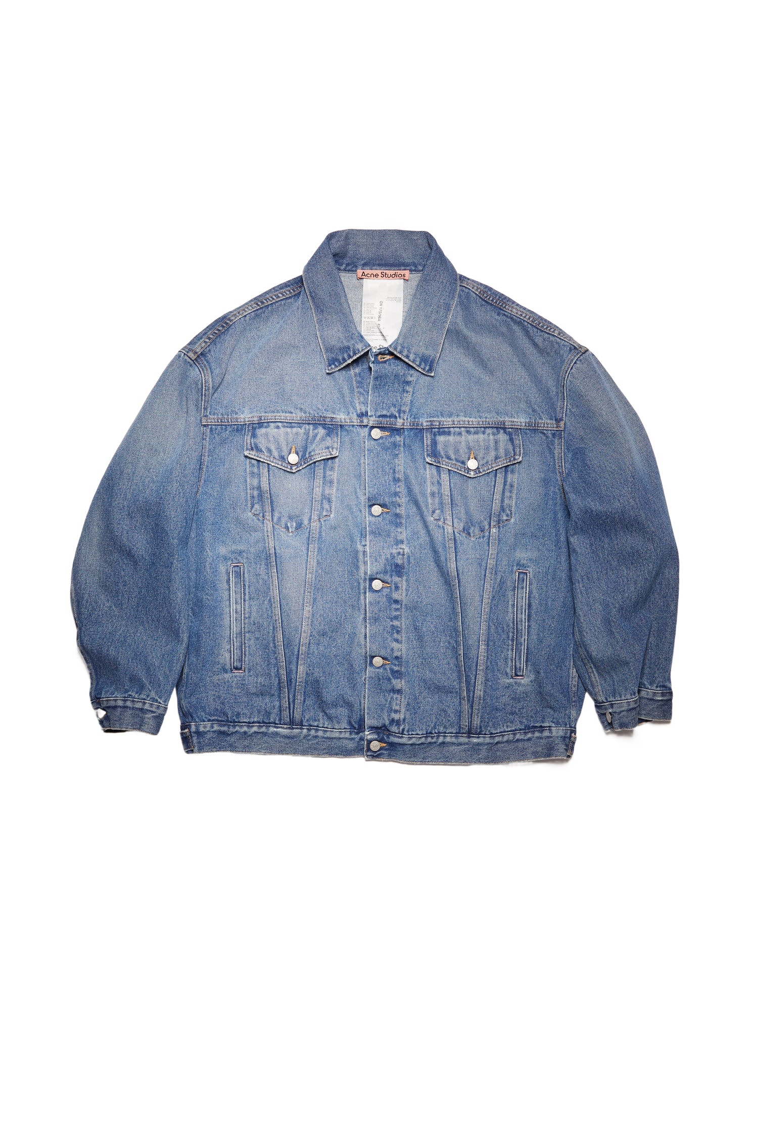 Acne Studios Blue Relaxed Fit Denim Jacket In Blue