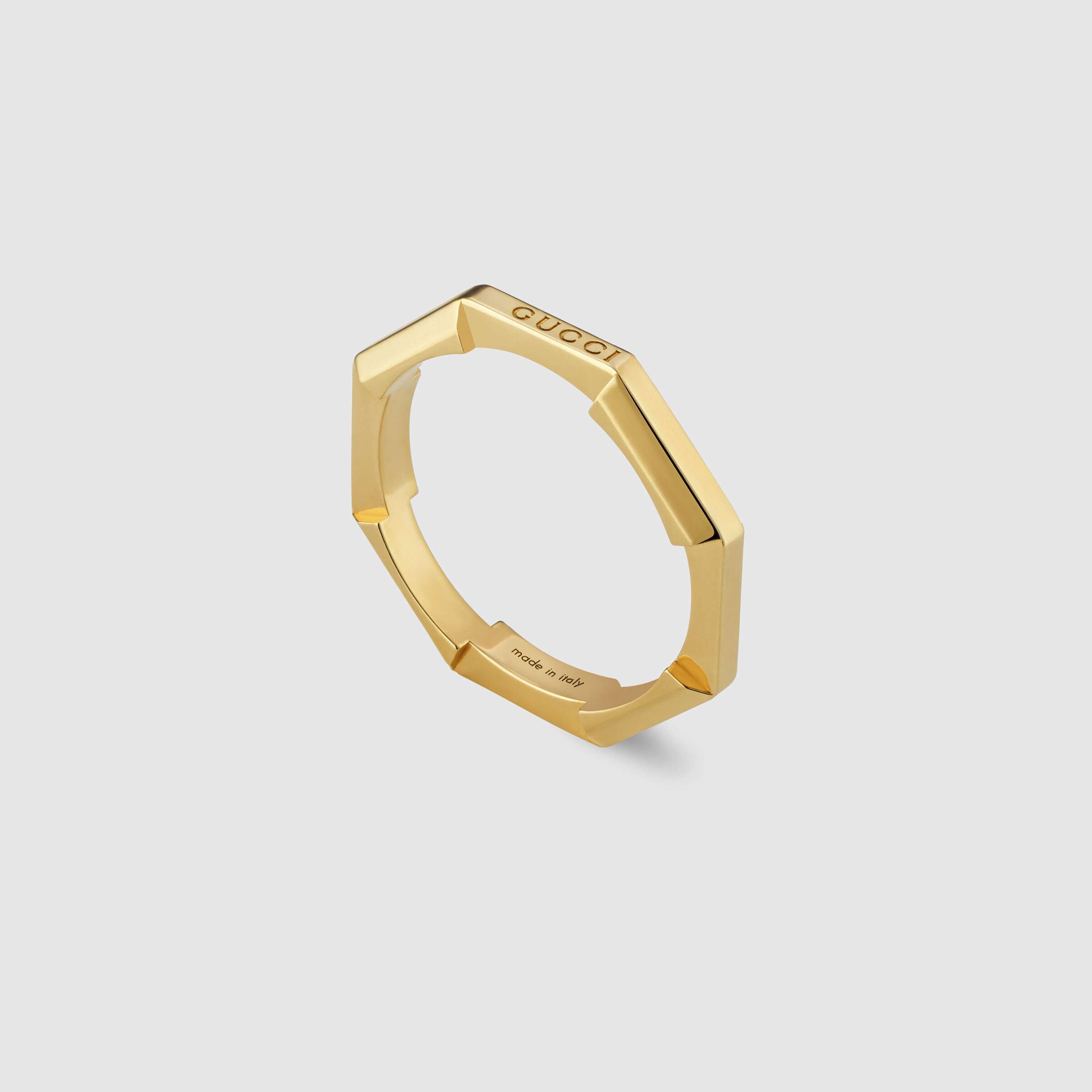 Gucci Link To Love Mirrored Ring In Burgundy