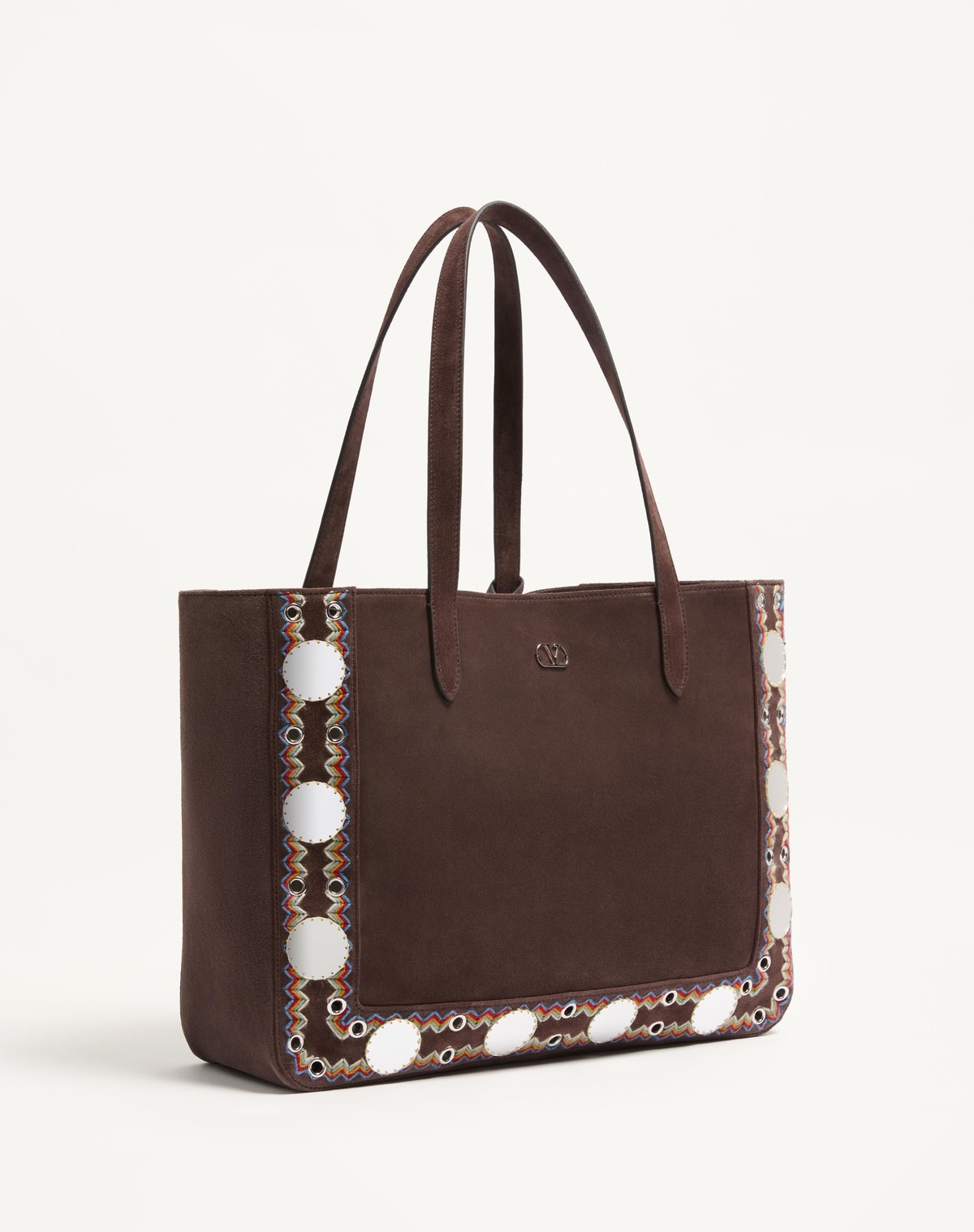 Valentino Brown Suede Shopping Bag