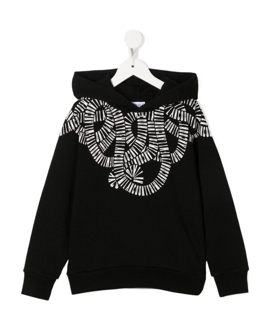 Marcelo Burlon County Of Milan Logo-print Cotton Hoodie In Black