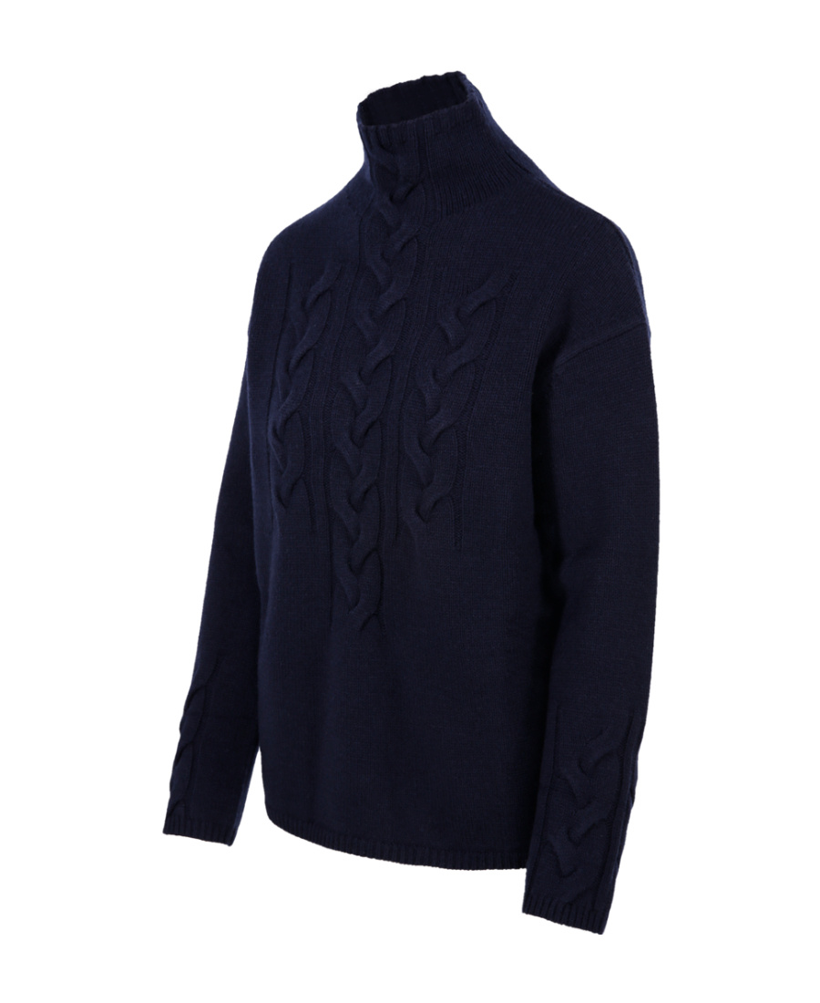 Max Mara High-neck Long-sleeved Sweater In Black