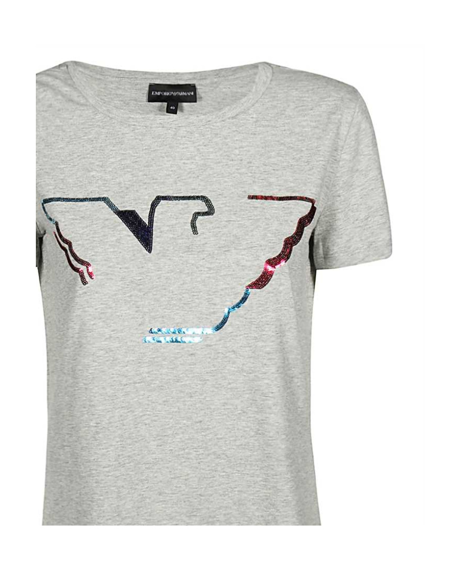 Emporio Armani T-shirt With Round Neck And Short Sleeves In Gray
