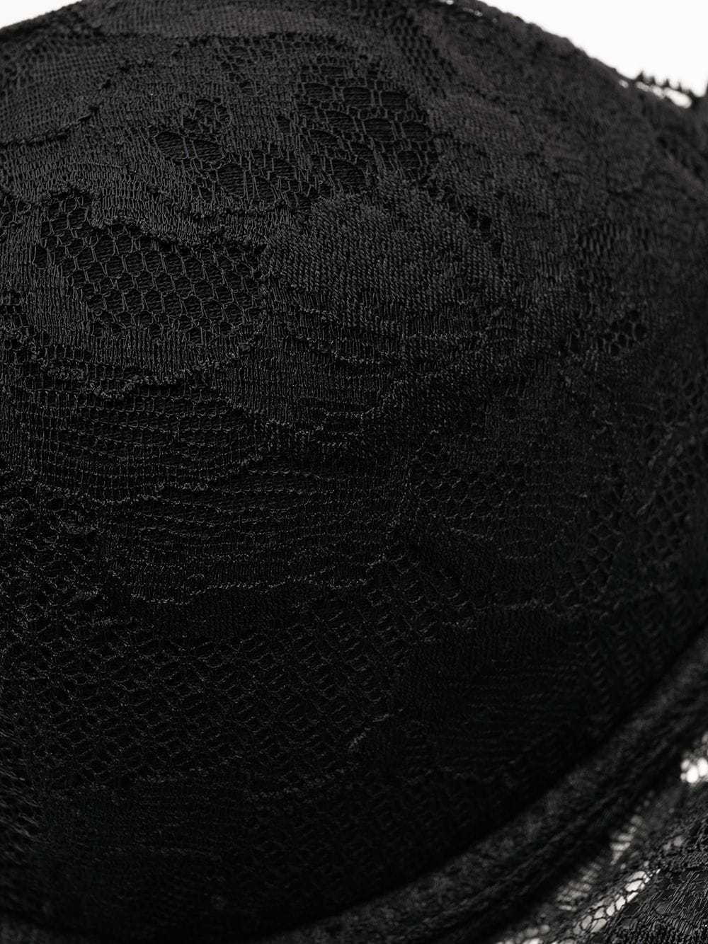 LA PERLA BLACK LACE PATTERN STEEL RING UNDERWEAR