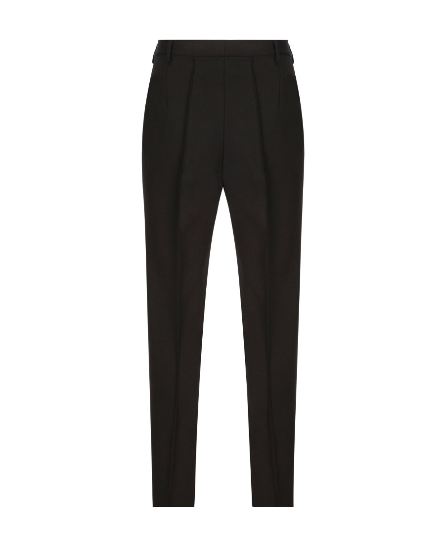 Prada Slit-detailed Tailored Trousers In Black