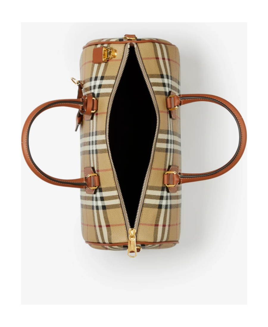 Burberry Women Printed Canvas Medium Check Handbag In Multi