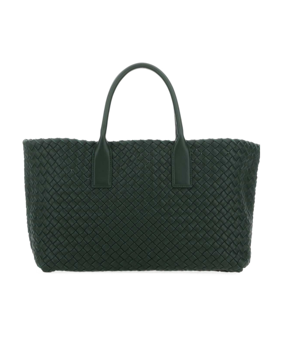 Bottega Veneta Small Cabat Handbag In Green