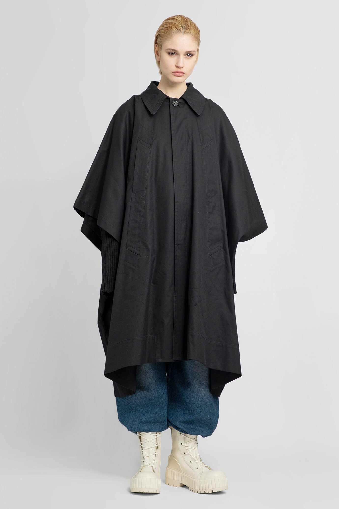 Shop Mm6 Maison Margiela Trench Coat In Black
