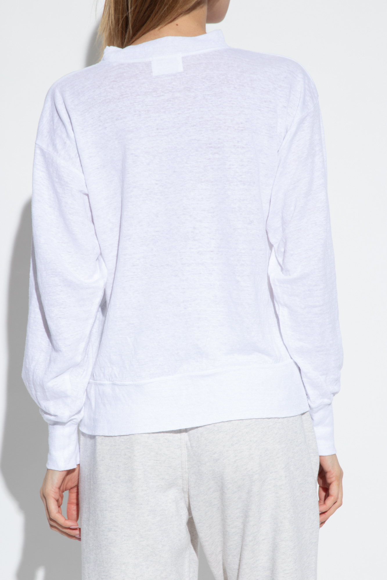 ISABEL MARANT ÉTOILE ROUND-COLLAR LONG-SLEEVE HOODIE
