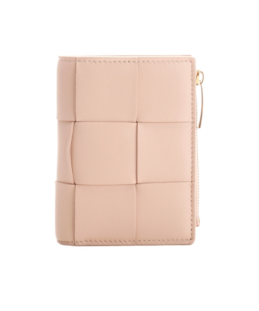 Bottega Veneta Cassette Leather Wallet In Nude