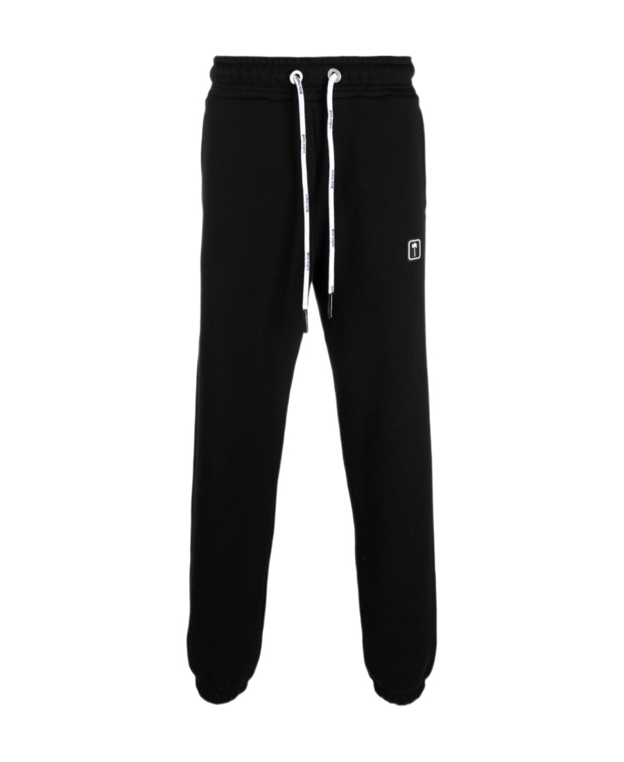 Palm Angels Logo-patch Drawstring Track Pants In Black