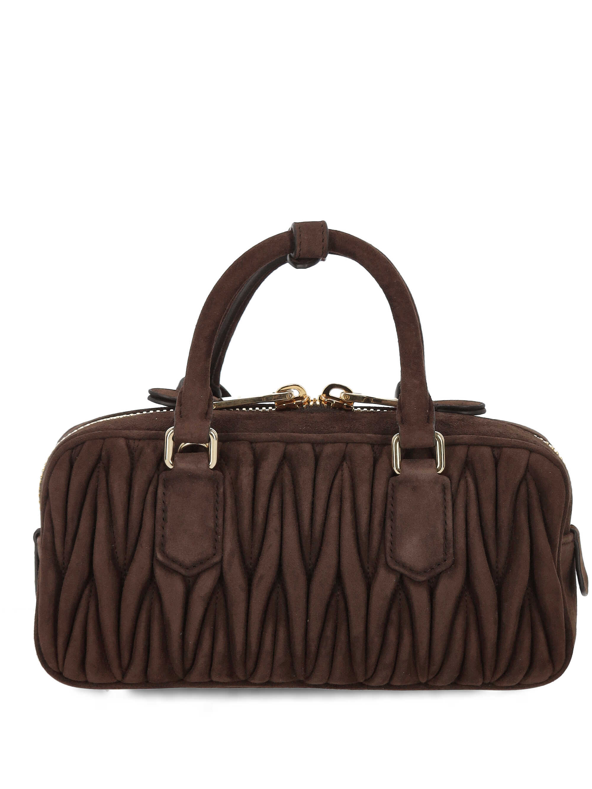Miu Miu Zipper Shoulder Bag In Black