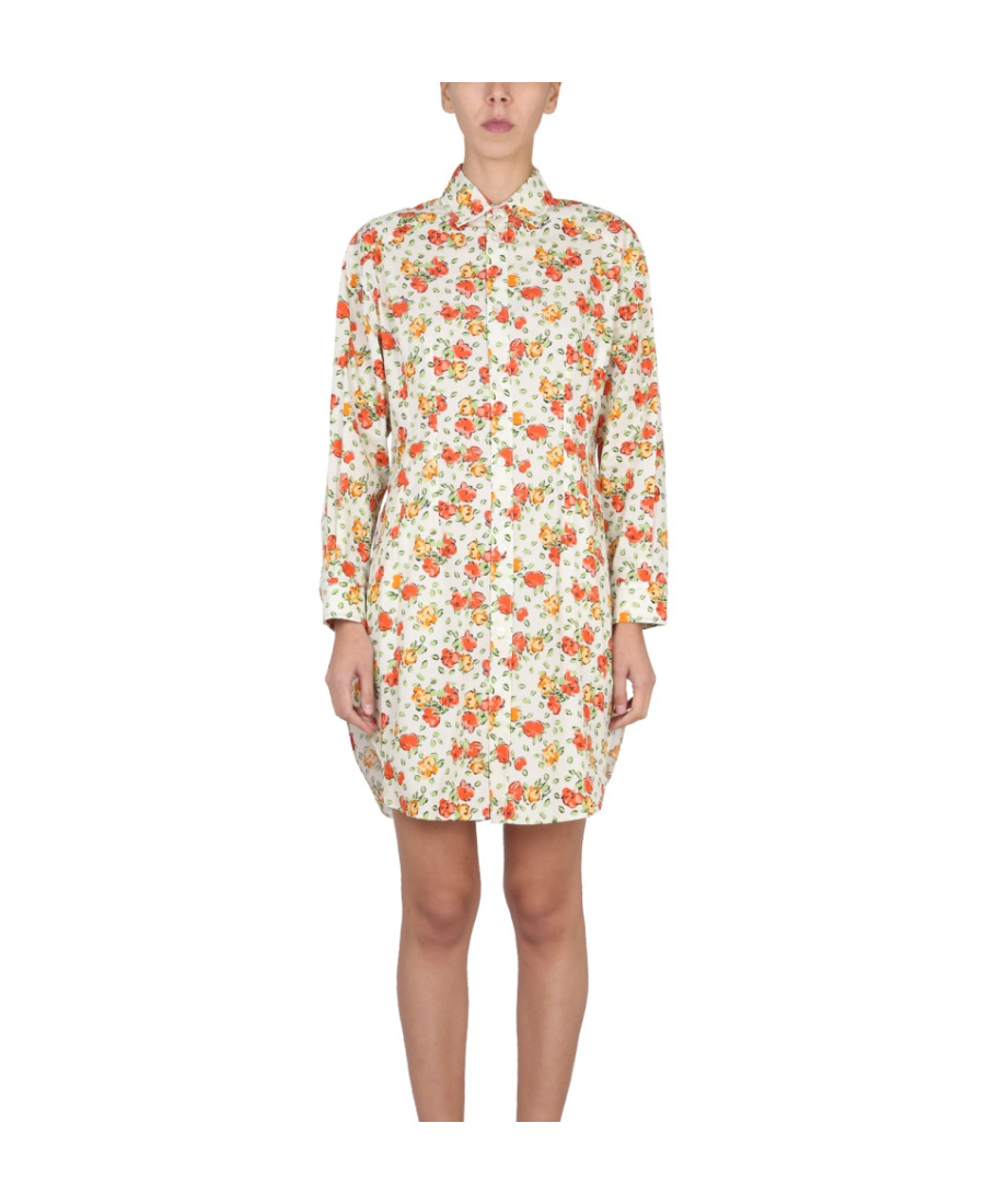 Marni Shirt Dress With Floral Pattern In Multicolor