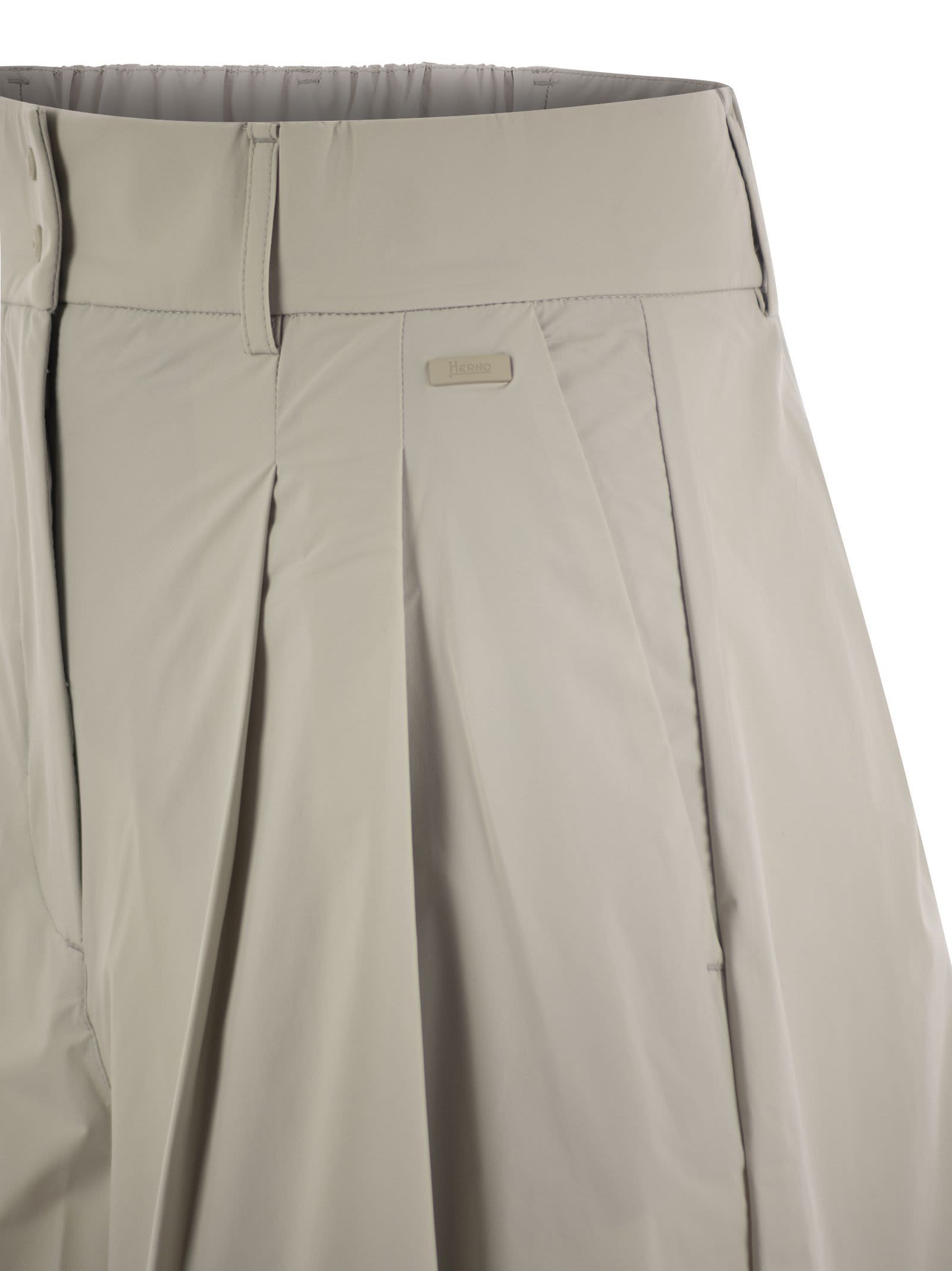 Herno Stretch Nylon Shorts In Burgundy