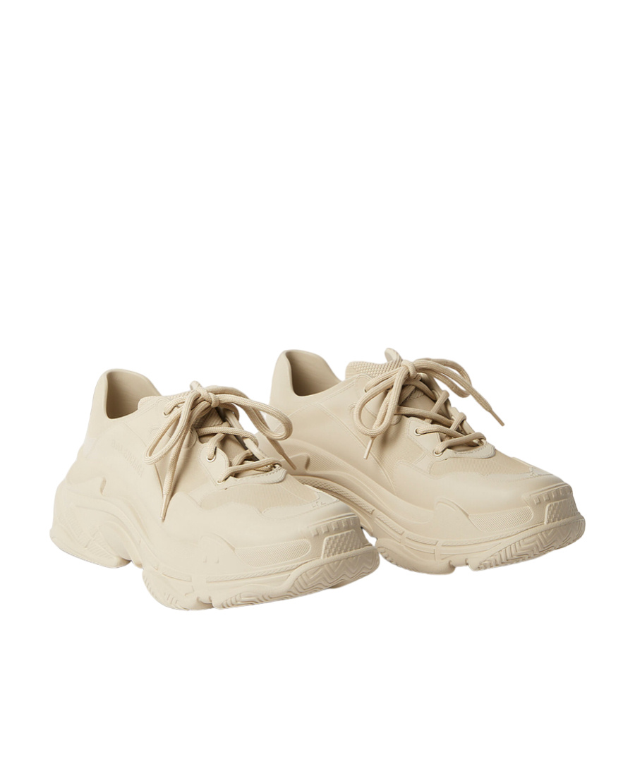 Balenciaga Triple S Mold Lace-up Sneakers In Nude