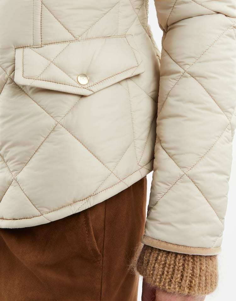 Fay Long-sleeved Quilted Cotton Clothes In Nude